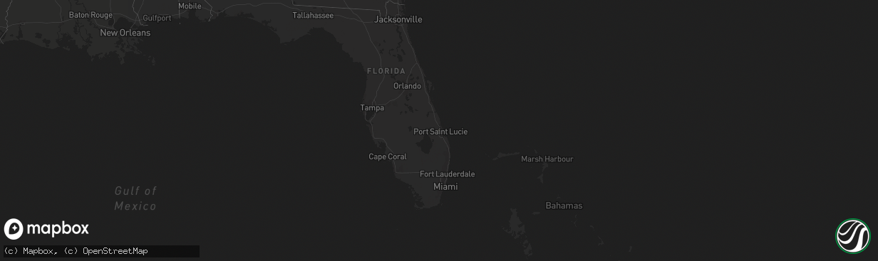 Hail map in Florida on November 21, 2015