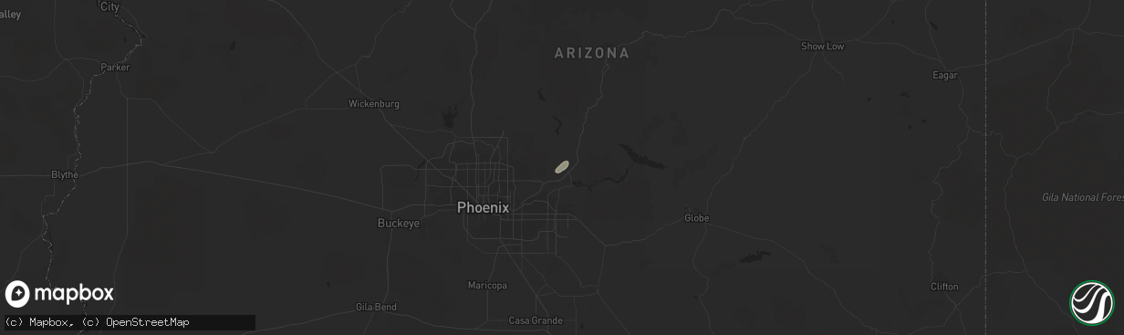 Hail map in Albuquerque, NM on November 21, 2016