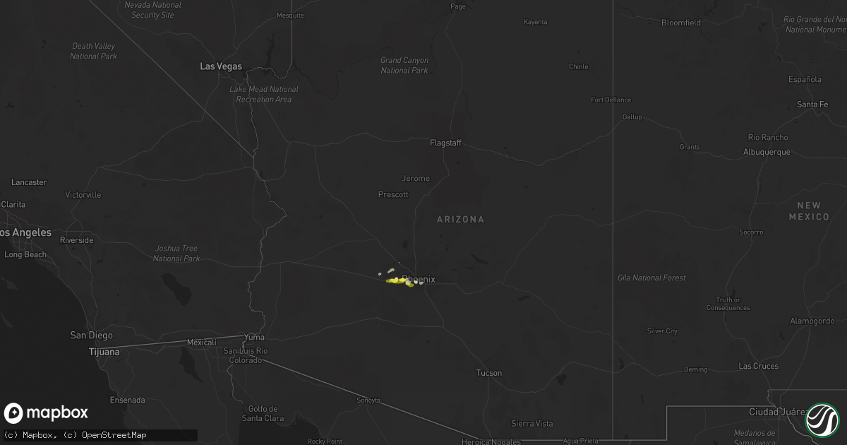 Hail map in Arizona on November 21, 2019