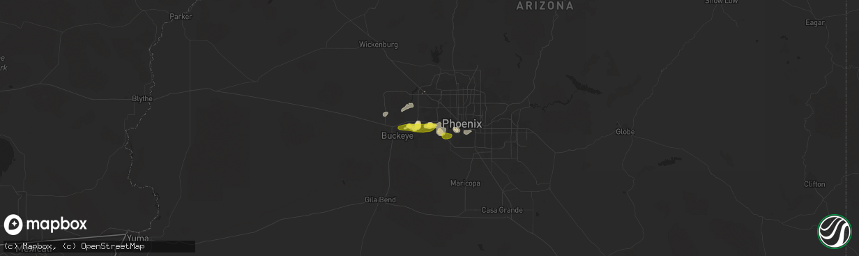 Hail map in Avondale, AZ on November 21, 2019