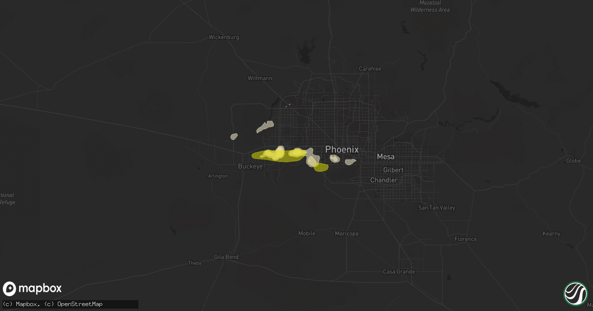 Hail map in Avondale, AZ on November 21, 2019