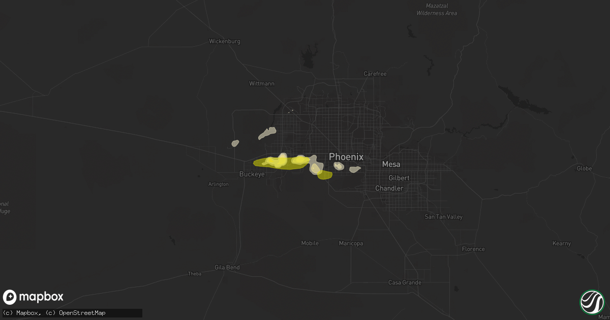 Hail map in Cashion, AZ on November 21, 2019