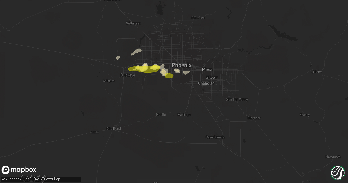 Hail map in Laveen, AZ on November 21, 2019