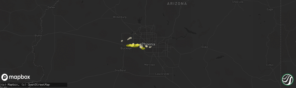 Hail map in Phoenix, AZ on November 21, 2019
