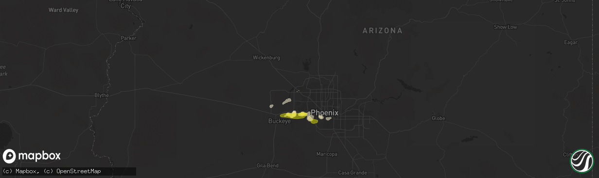Hail map in Sun City West, AZ on November 21, 2019