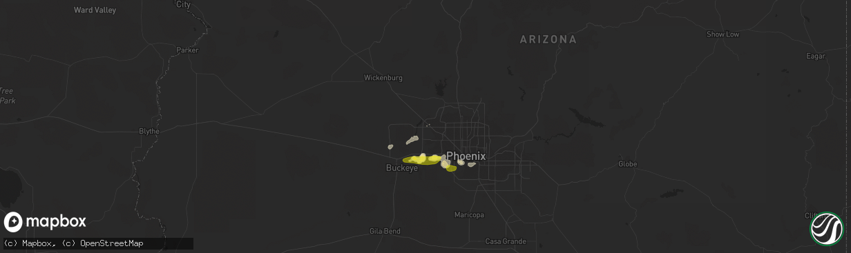 Hail map in Surprise, AZ on November 21, 2019