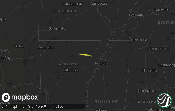 Hail map preview on 11-21-2021