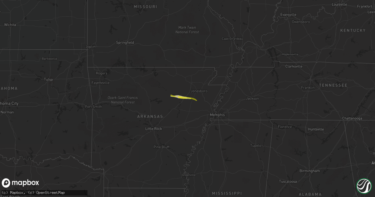 Hail map on November 21, 2021