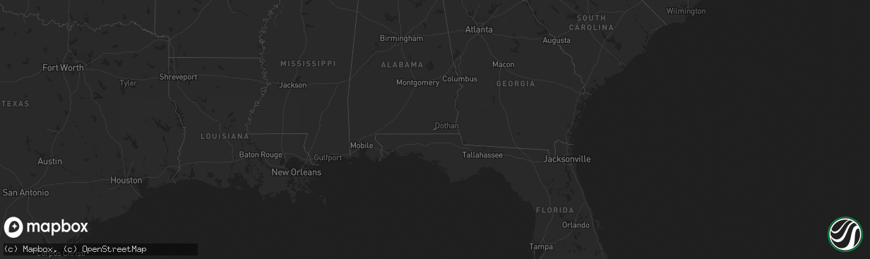 Hail map on November 21, 2023