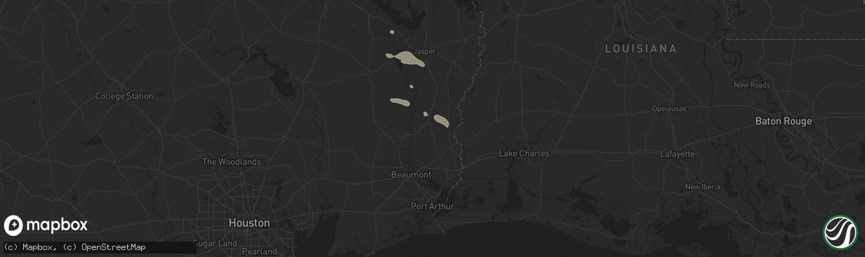 Hail map in Buna, TX on November 21, 2025