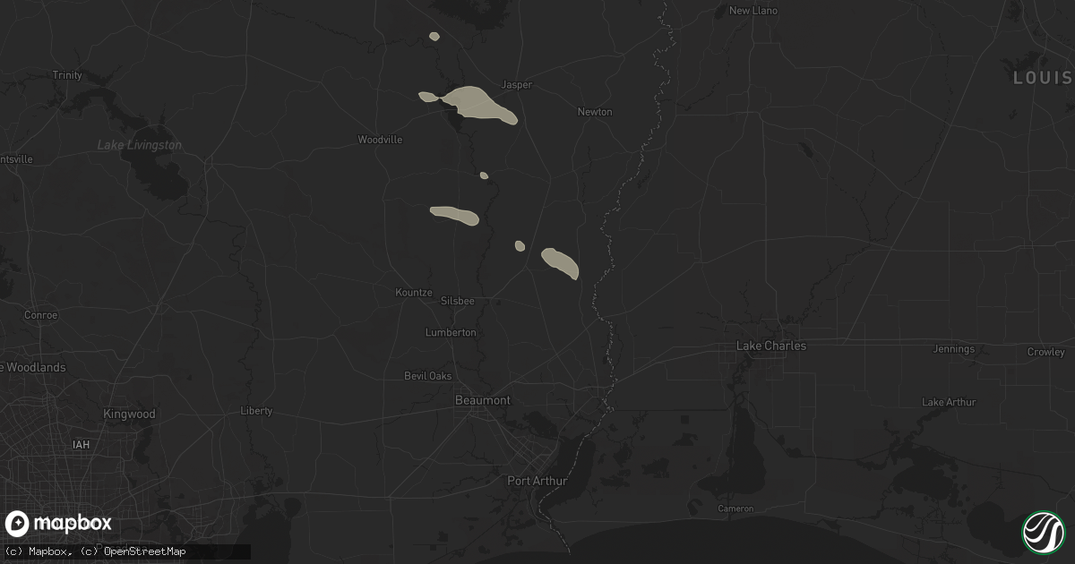 Hail map in Buna, TX on November 21, 2025