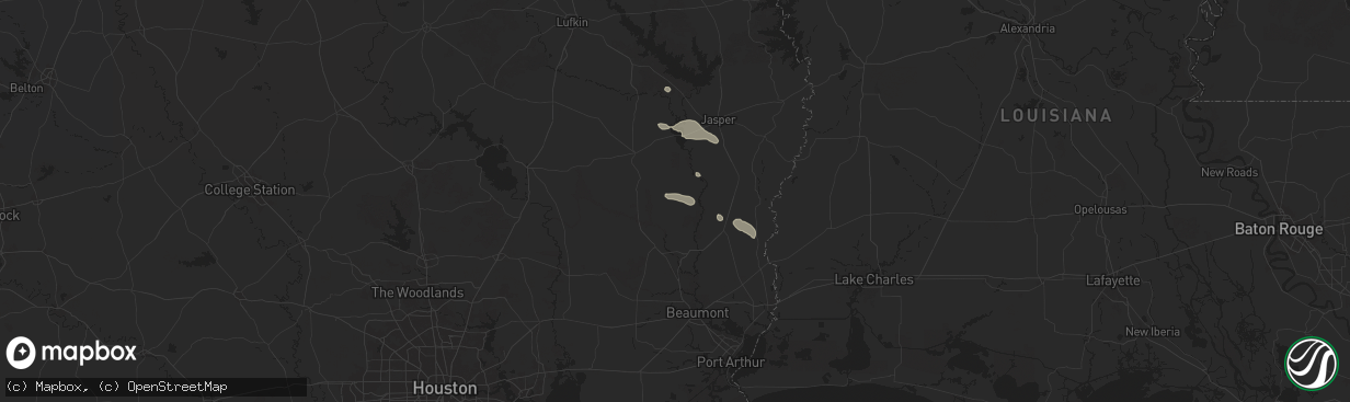 Hail map in Fred, TX on November 21, 2025