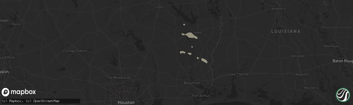 Hail map in Warren, TX on November 21, 2025