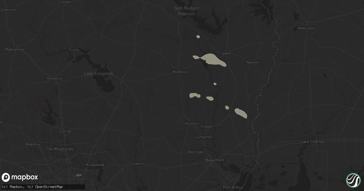 Hail map in Warren, TX on November 21, 2025