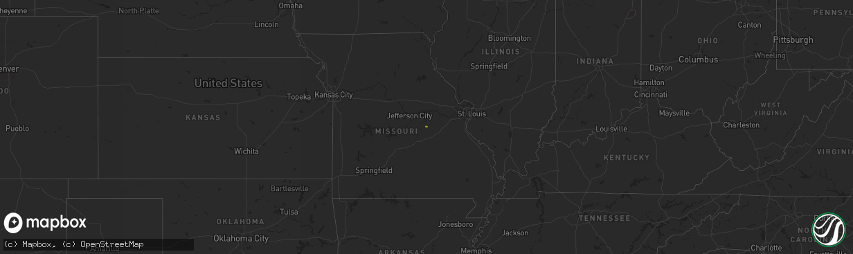Hail map on November 21, 2025