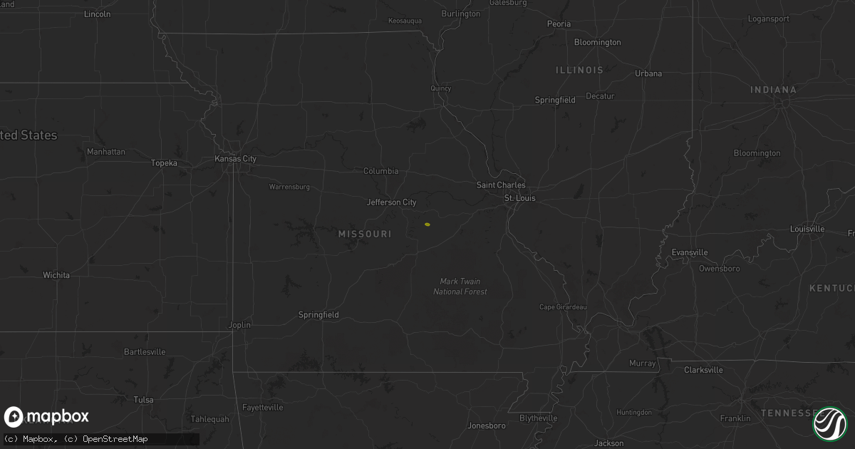 Hail map on November 21, 2025