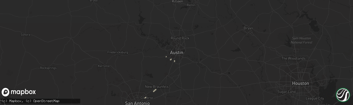 Hail map in Austin, TX on November 22, 2014