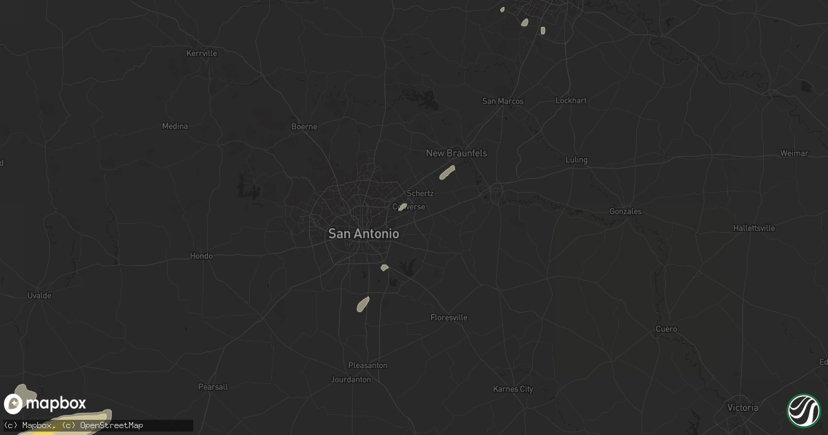 Hail map in Converse, TX on November 22, 2014