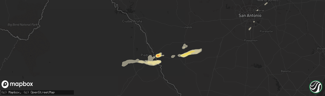 Hail map in Eagle Pass, TX on November 22, 2014
