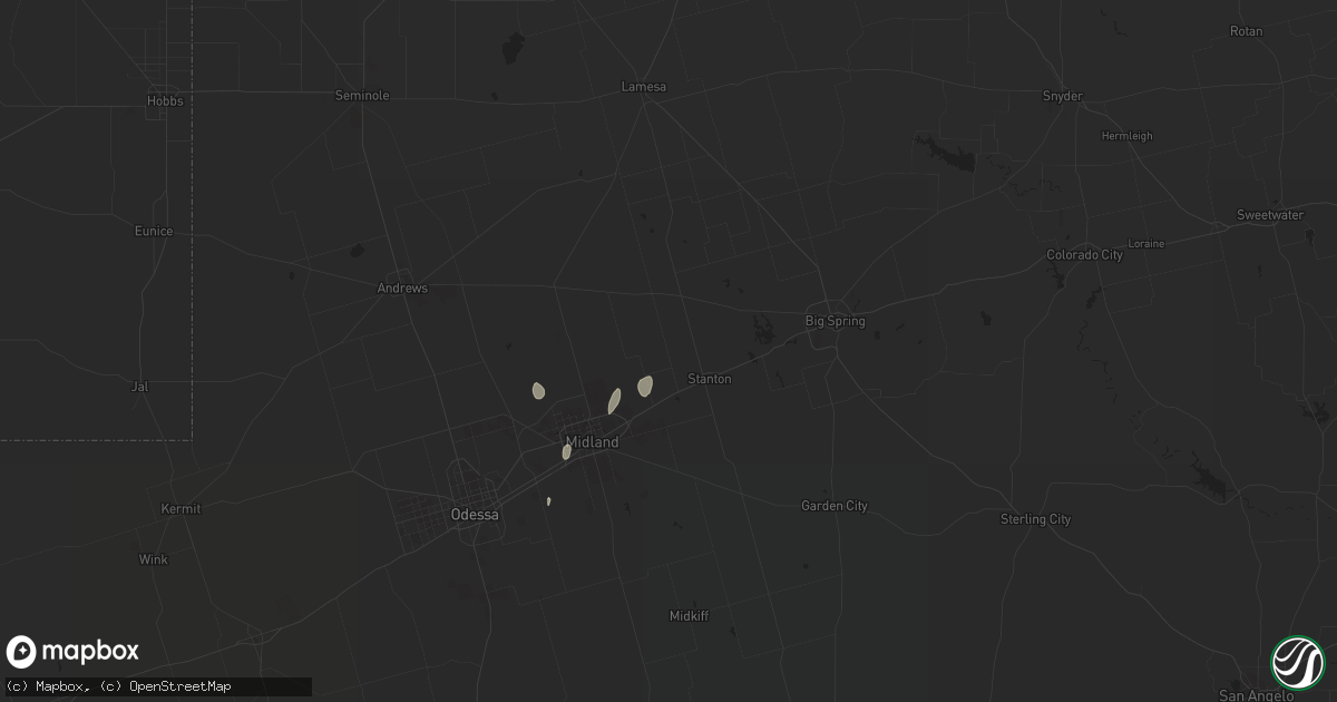 Hail map in Stanton, TX on November 22, 2014