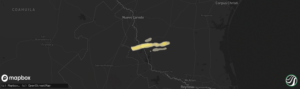 Hail map in Zapata, TX on November 22, 2014