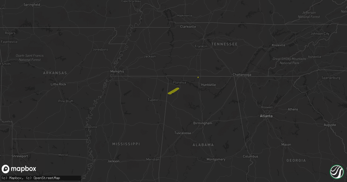 Hail map on November 22, 2019