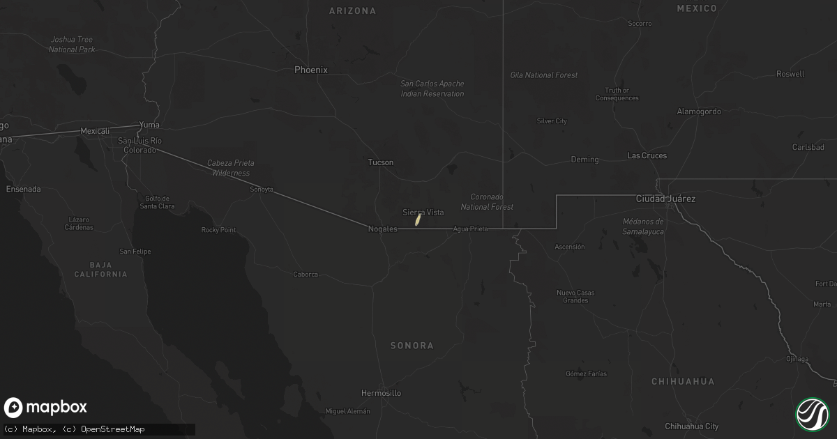 Hail map on November 22, 2025