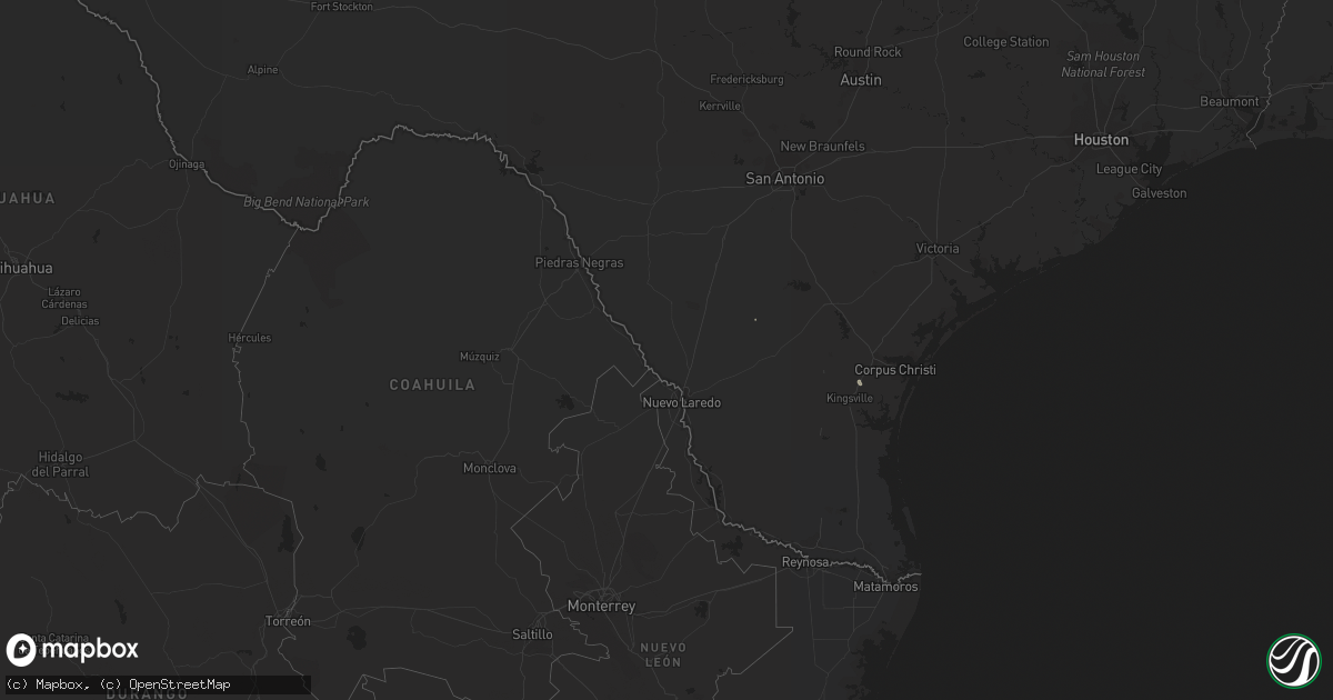 Hail map on November 23, 2012