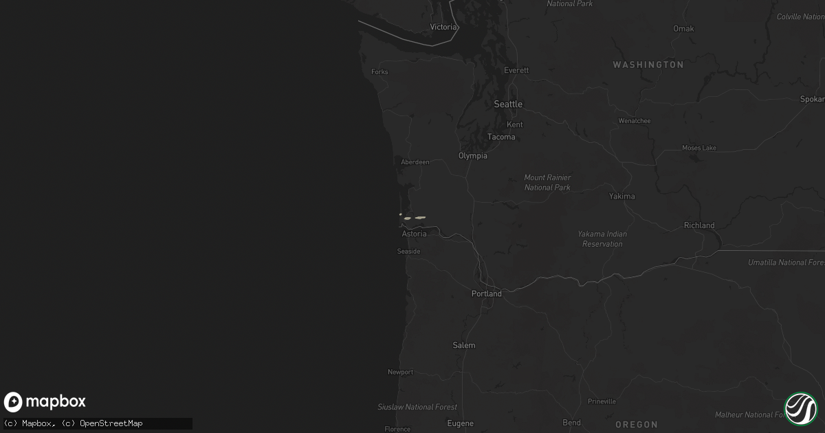 Hail map in Washington on November 23, 2014