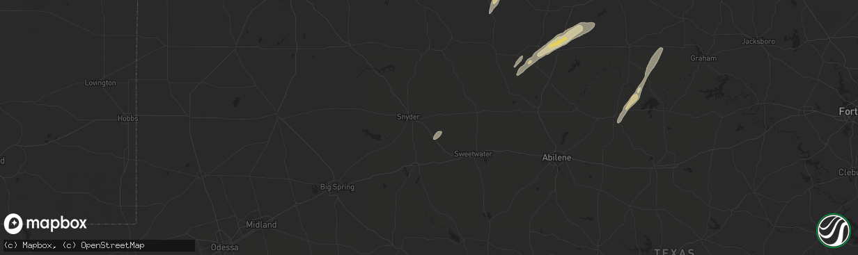 Hail map in Hermleigh, TX on November 23, 2025
