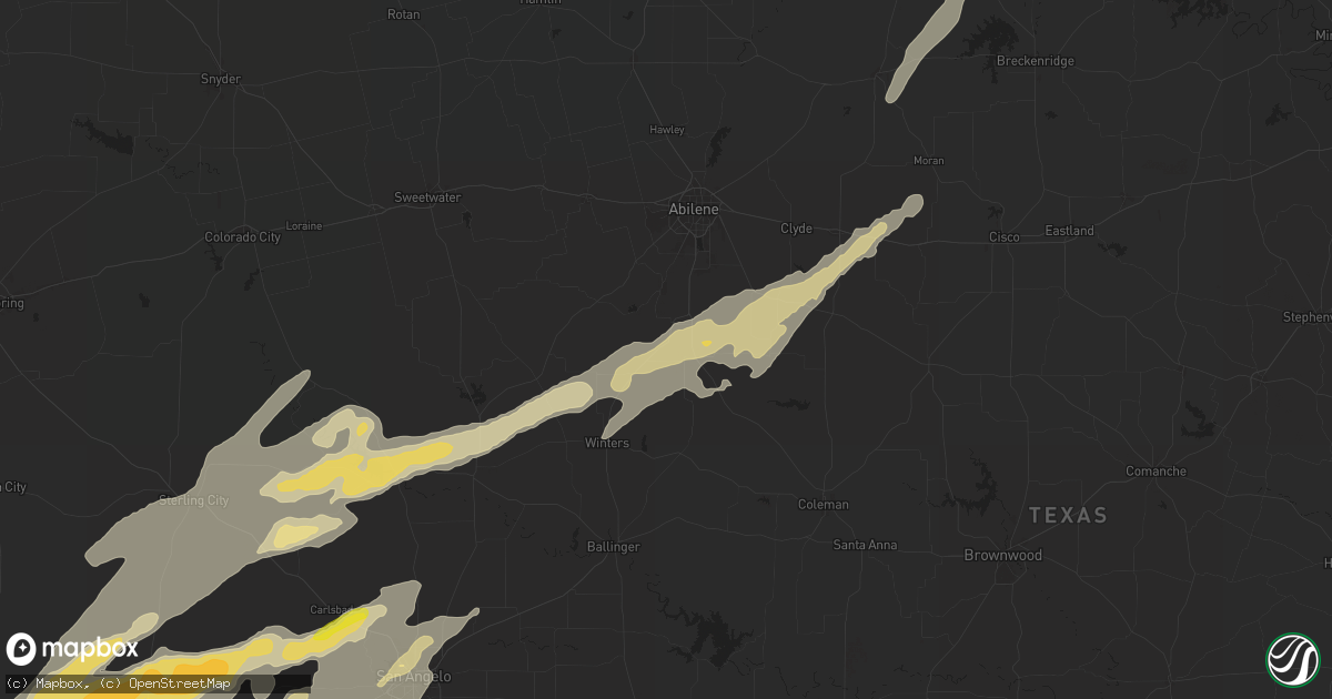 Hail map in Ovalo, TX on November 23, 2025