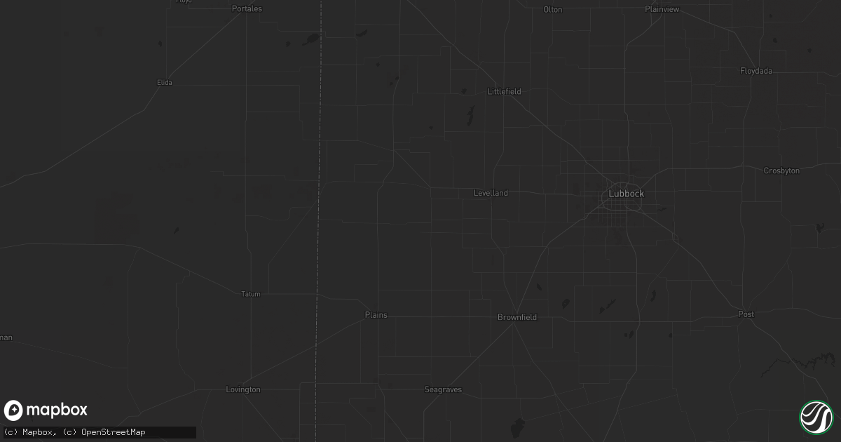 Hail map in Whiteface, TX on November 23, 2025