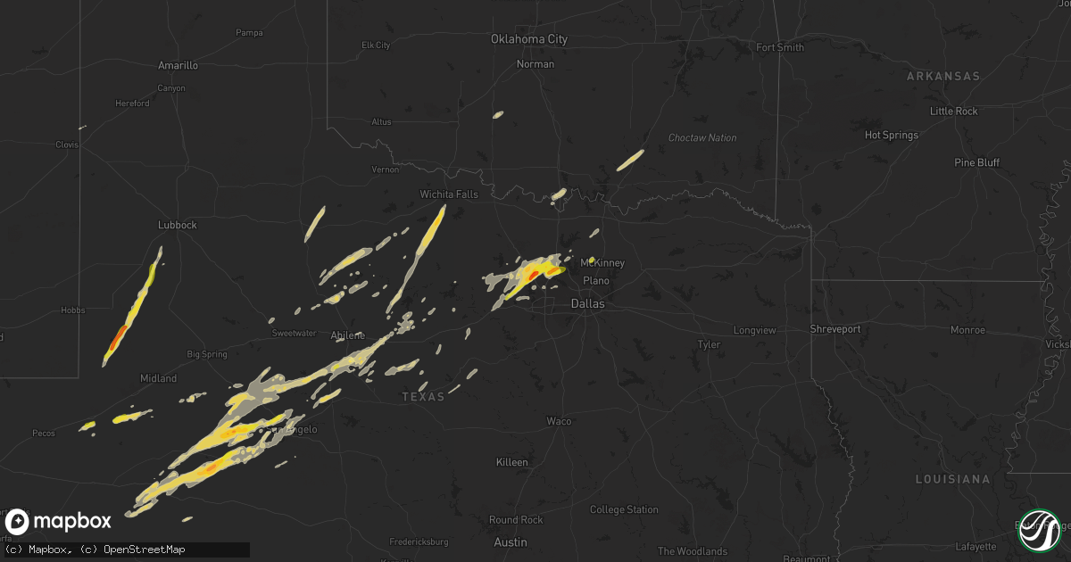 Hail map on November 23, 2025