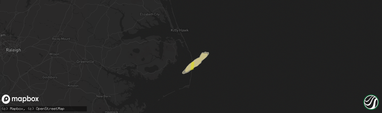 Hail map in Rodanthe, NC on November 24, 2018