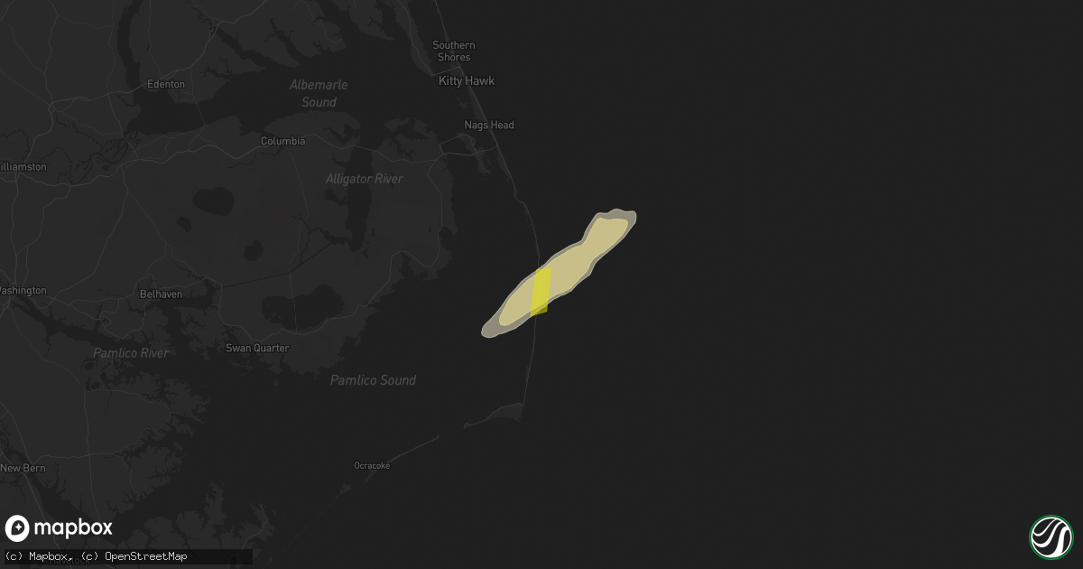 Hail map in Waves, NC on November 24, 2018