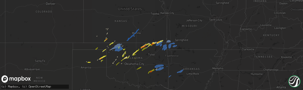 Hail map on November 24, 2020