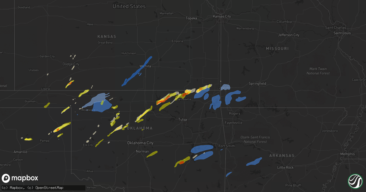 Hail map on November 24, 2020