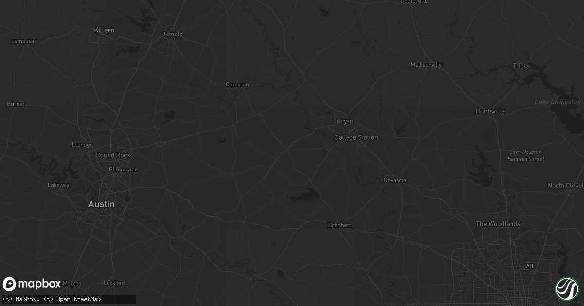 Hail map in Gustine, TX on November 24, 2022
