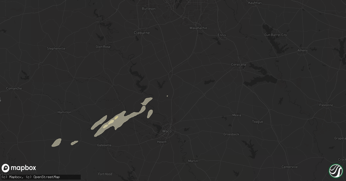 Hail map in Abbott, TX on November 24, 2025