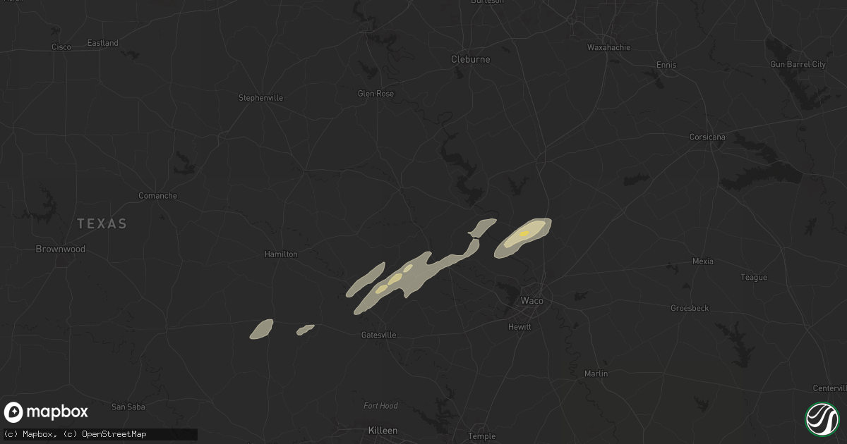 Hail map in Clifton, TX on November 24, 2025