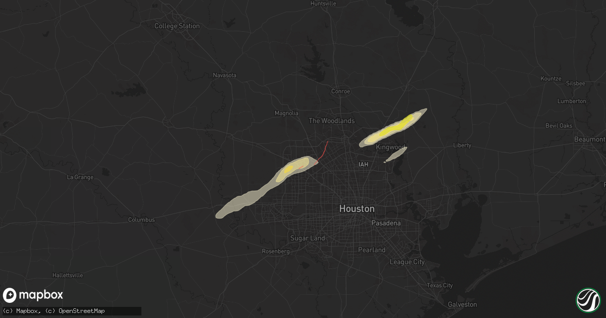 Hail map in Cypress, TX on November 24, 2025