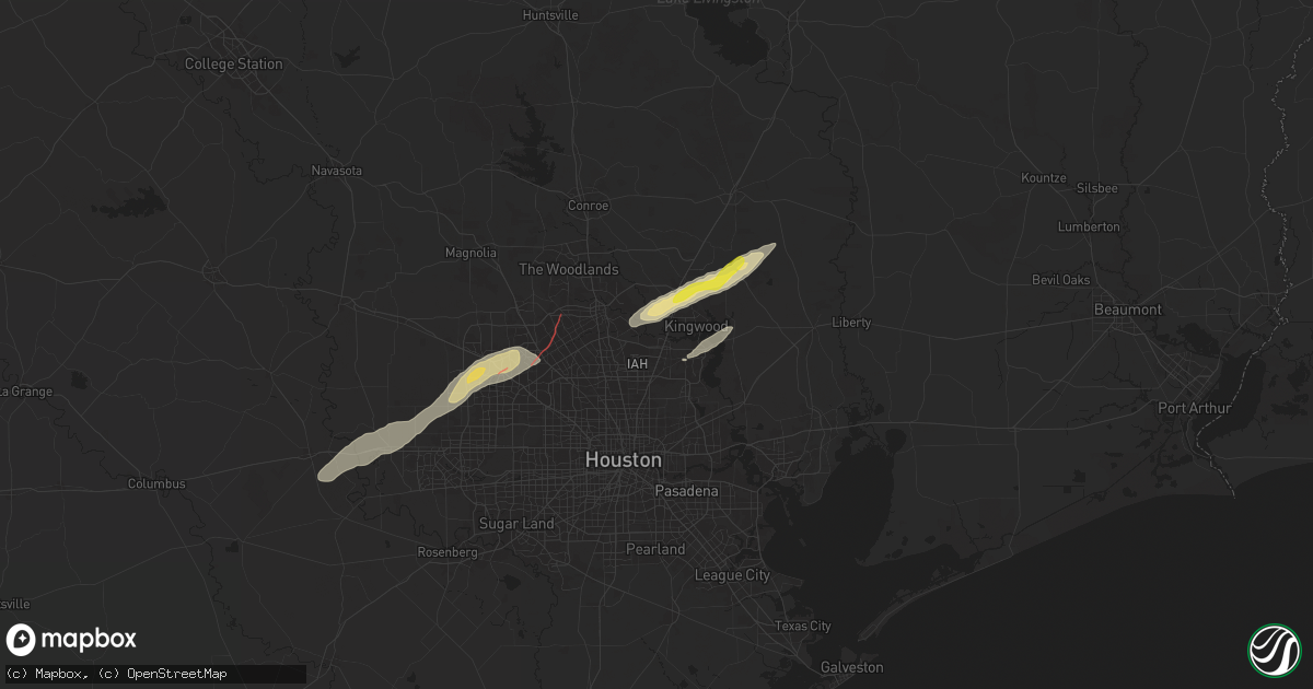 Hail map in Humble, TX on November 24, 2025