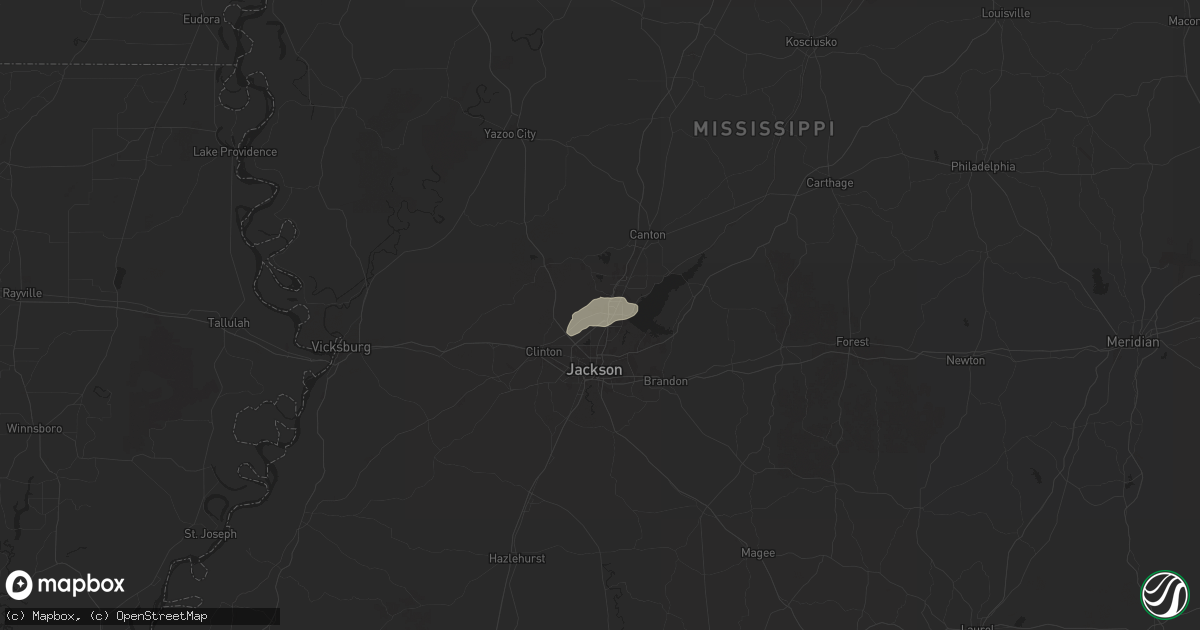 Hail map in Ridgeland, MS on November 24, 2025