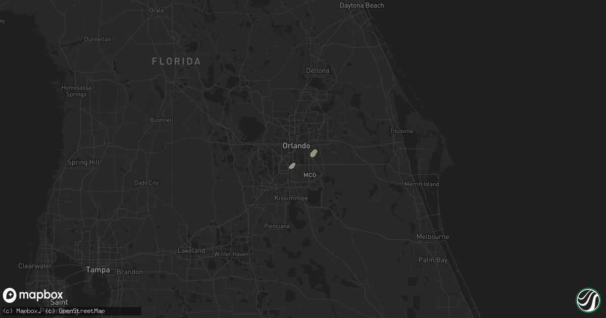Hail map in Orlando, FL on November 25, 2014