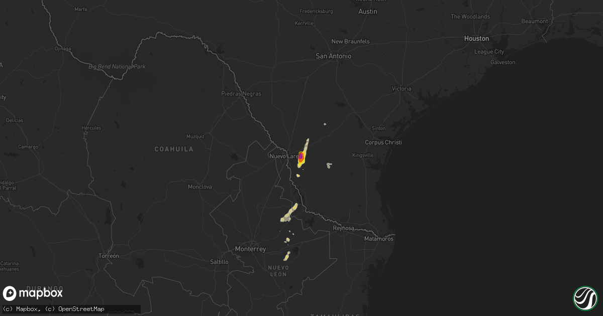 Hail map on November 25, 2025