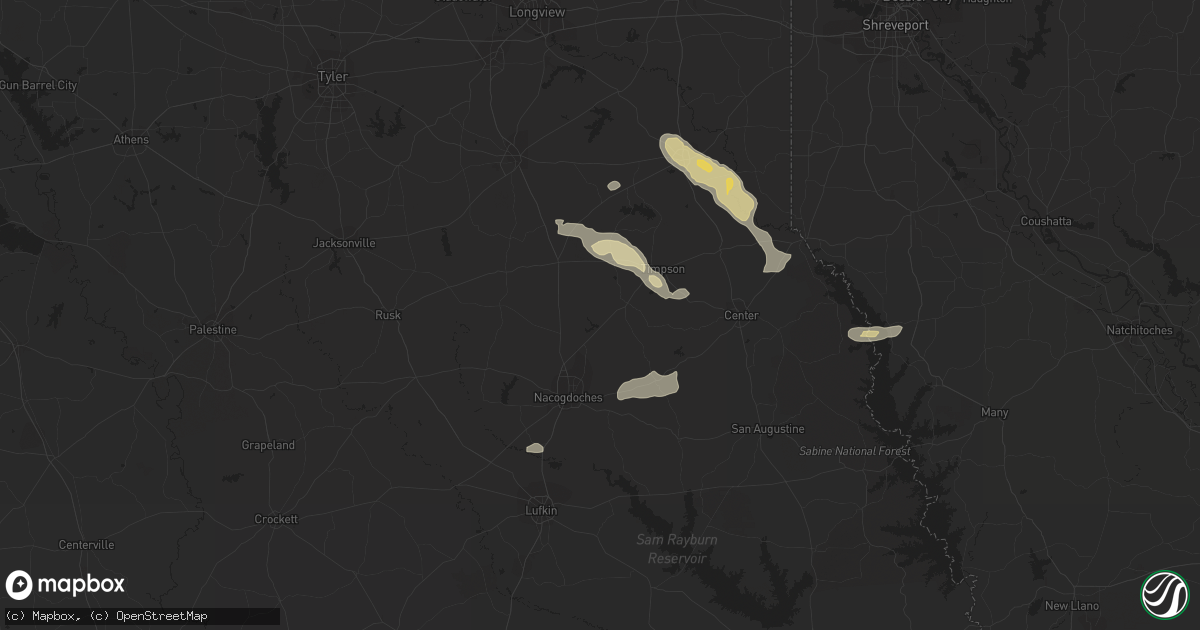 Hail map in Carthage, TX on November 26, 2012