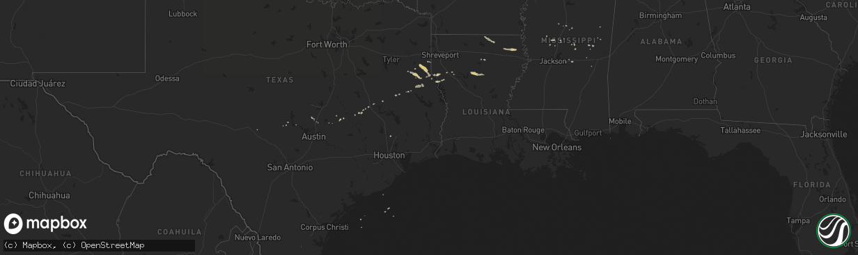 Hail map on November 26, 2012