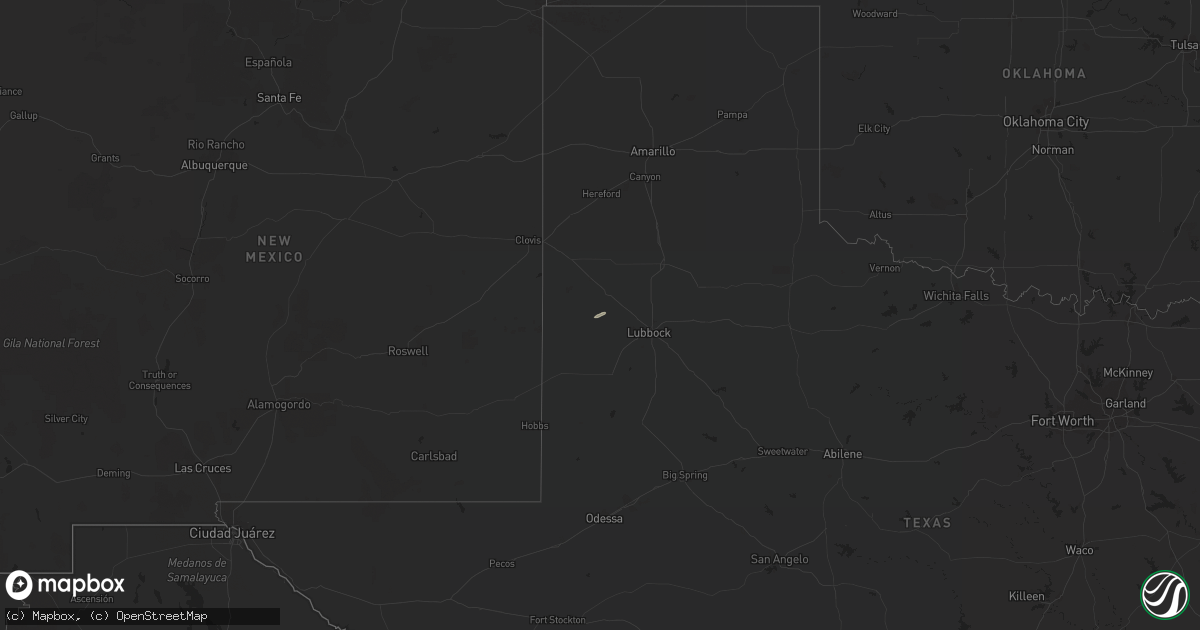 Hail map on November 26, 2015