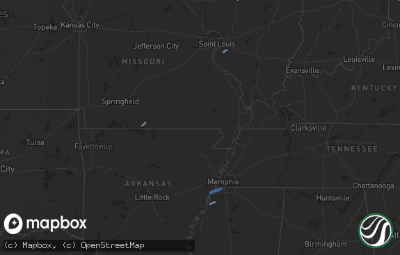 Hail map preview on 11-26-2019