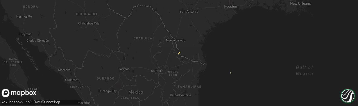 Hail map on November 26, 2025